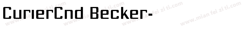 CurierCnd Becker字体转换